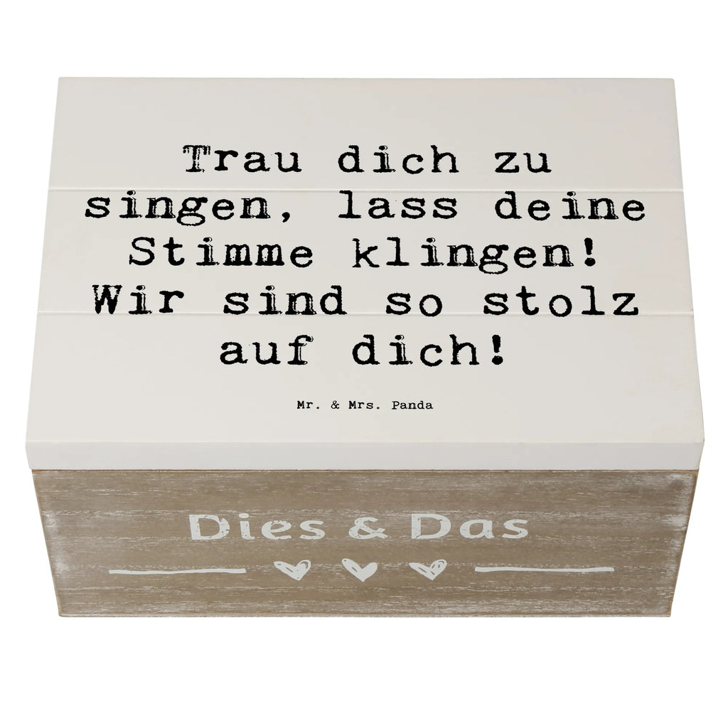 Holzkiste Spruch Vokale und musikalische Auftritte meistern Holzkiste, Kiste, Schatzkiste, Truhe, Schatulle, XXL, Erinnerungsbox, Erinnerungskiste, Dekokiste, Aufbewahrungsbox, Geschenkbox, Geschenkdose