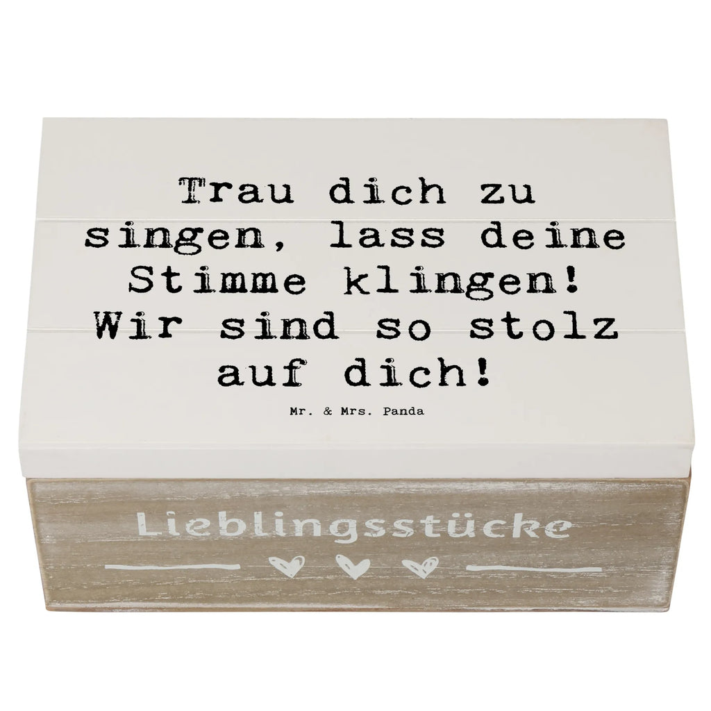 Holzkiste Spruch Vokale und musikalische Auftritte meistern Holzkiste, Kiste, Schatzkiste, Truhe, Schatulle, XXL, Erinnerungsbox, Erinnerungskiste, Dekokiste, Aufbewahrungsbox, Geschenkbox, Geschenkdose