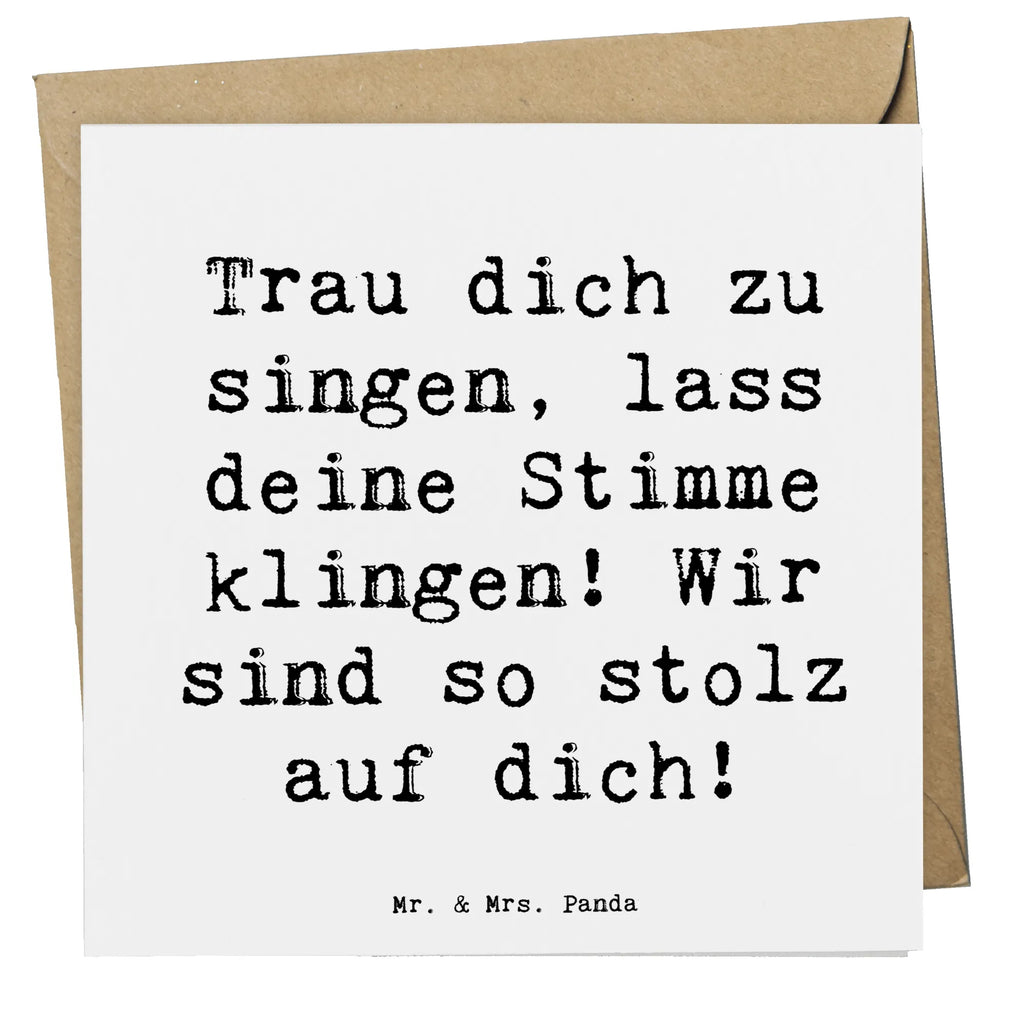 Deluxe Karte Spruch Vokale und musikalische Auftritte meistern Karte, Grußkarte, Klappkarte, Einladungskarte, Glückwunschkarte, Hochzeitskarte, Geburtstagskarte, Hochwertige Grußkarte, Hochwertige Klappkarte