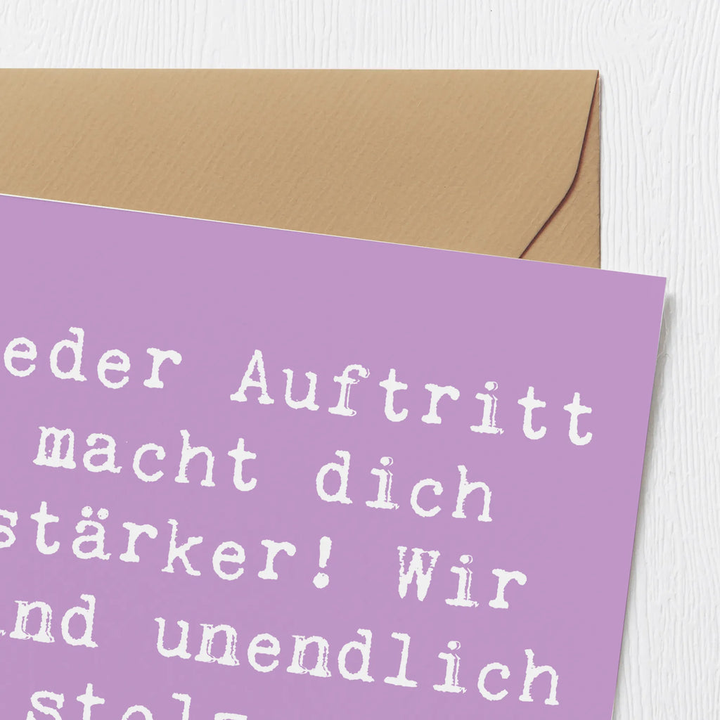 Deluxe Karte Spruch Vokale musikalische Auftritte meistern Karte, Grußkarte, Klappkarte, Einladungskarte, Glückwunschkarte, Hochzeitskarte, Geburtstagskarte, Hochwertige Grußkarte, Hochwertige Klappkarte