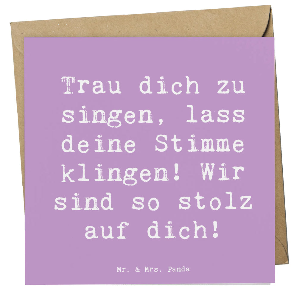 Deluxe Karte Spruch Vokale und musikalische Auftritte meistern Karte, Grußkarte, Klappkarte, Einladungskarte, Glückwunschkarte, Hochzeitskarte, Geburtstagskarte, Hochwertige Grußkarte, Hochwertige Klappkarte