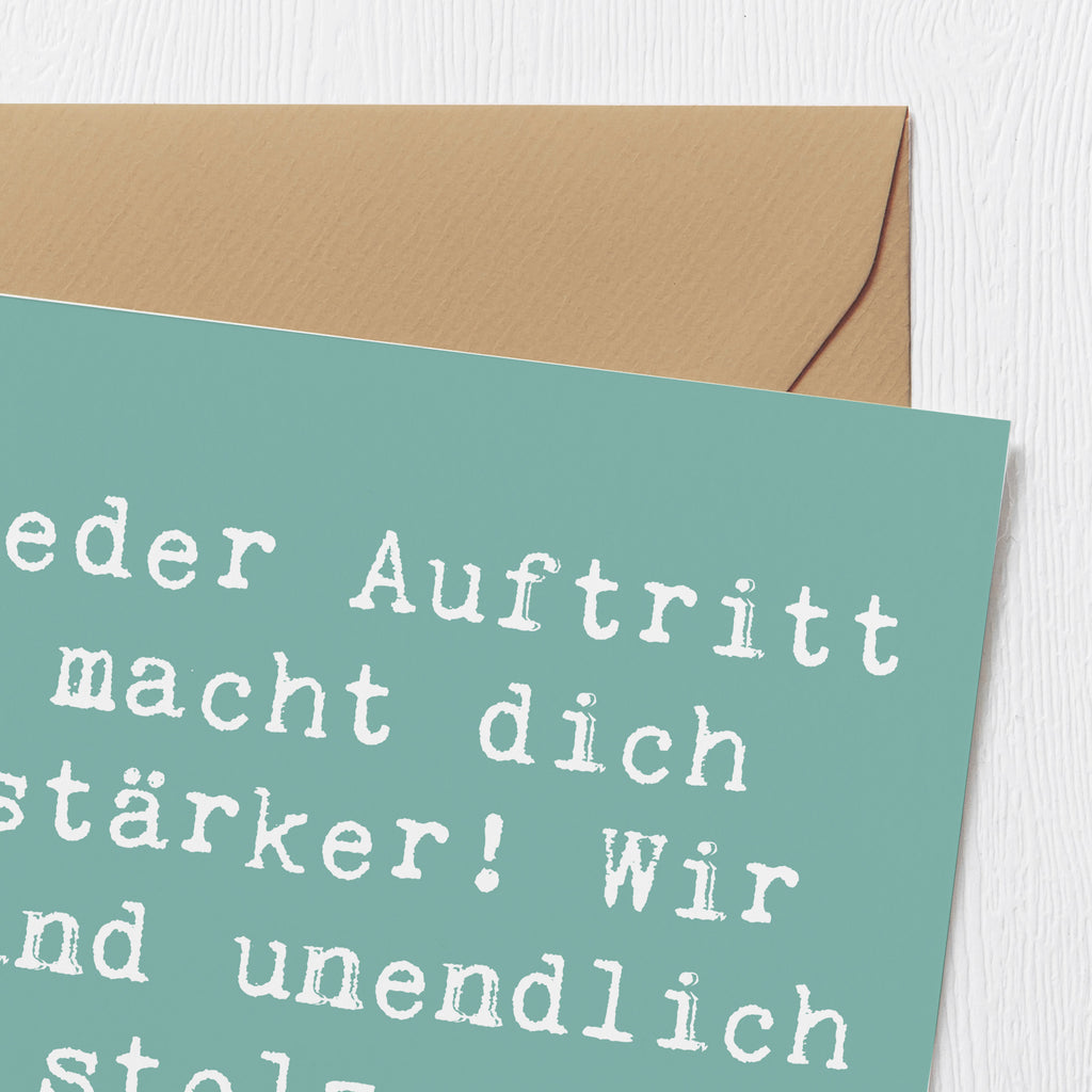 Deluxe Karte Spruch Vokale musikalische Auftritte meistern Karte, Grußkarte, Klappkarte, Einladungskarte, Glückwunschkarte, Hochzeitskarte, Geburtstagskarte, Hochwertige Grußkarte, Hochwertige Klappkarte