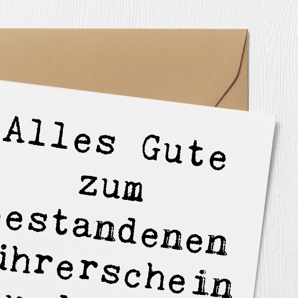 Deluxe Karte Spruch Erste Erfahrungen im Straßenverkehr Karte, Grußkarte, Klappkarte, Einladungskarte, Glückwunschkarte, Hochzeitskarte, Geburtstagskarte, Hochwertige Grußkarte, Hochwertige Klappkarte