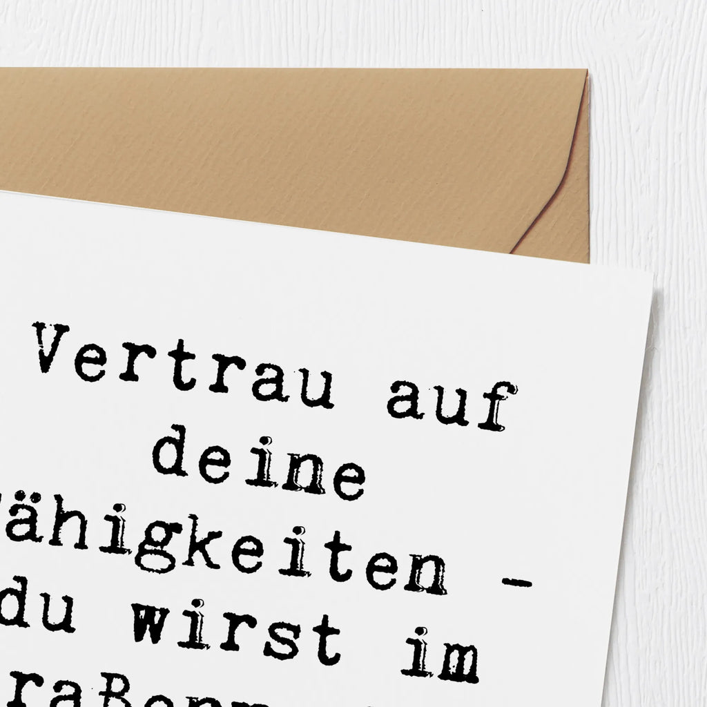 Deluxe Karte Spruch Erste Erfahrungen im Straßenverkehr machen Karte, Grußkarte, Klappkarte, Einladungskarte, Glückwunschkarte, Hochzeitskarte, Geburtstagskarte, Hochwertige Grußkarte, Hochwertige Klappkarte