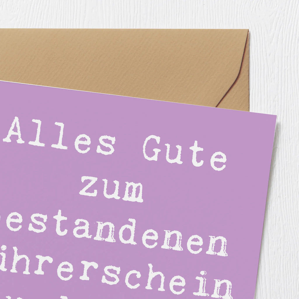 Deluxe Karte Spruch Erste Erfahrungen im Straßenverkehr Karte, Grußkarte, Klappkarte, Einladungskarte, Glückwunschkarte, Hochzeitskarte, Geburtstagskarte, Hochwertige Grußkarte, Hochwertige Klappkarte