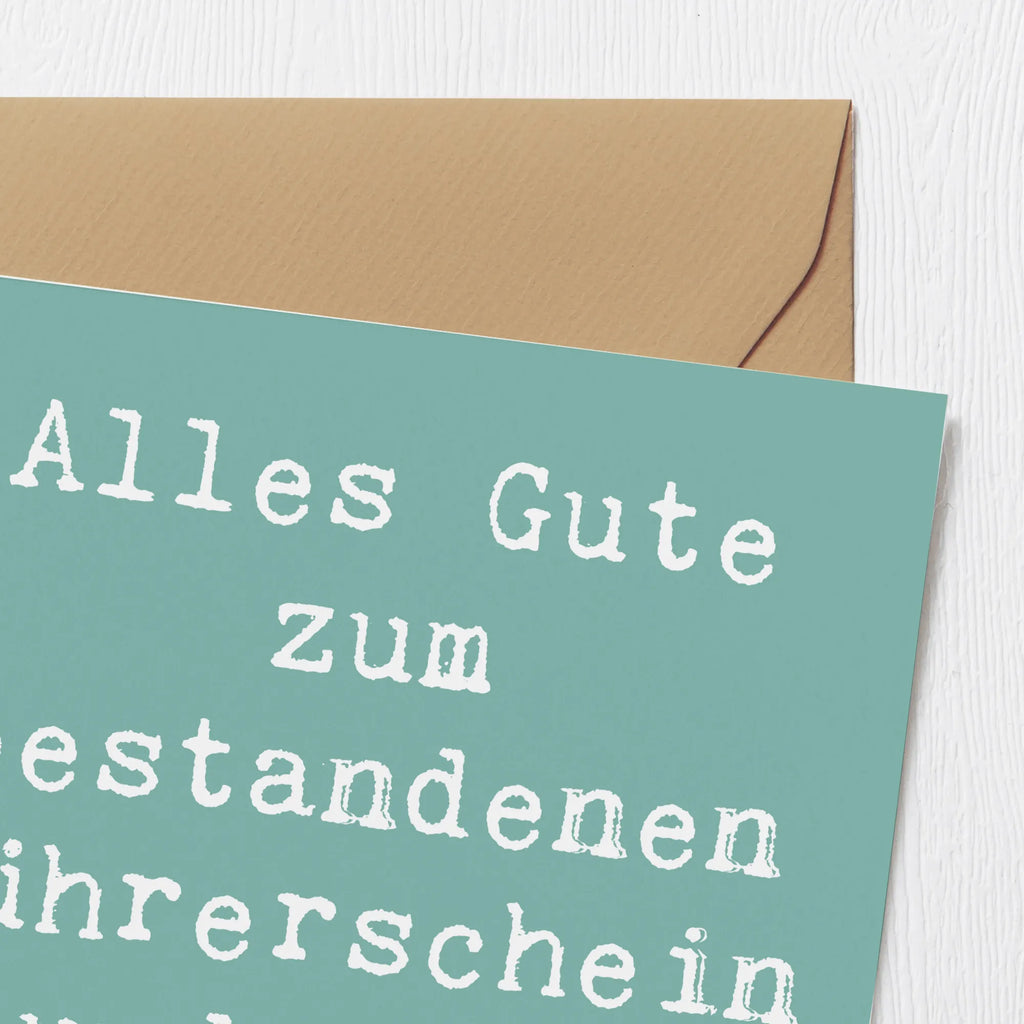 Deluxe Karte Spruch Erste Erfahrungen im Straßenverkehr Karte, Grußkarte, Klappkarte, Einladungskarte, Glückwunschkarte, Hochzeitskarte, Geburtstagskarte, Hochwertige Grußkarte, Hochwertige Klappkarte