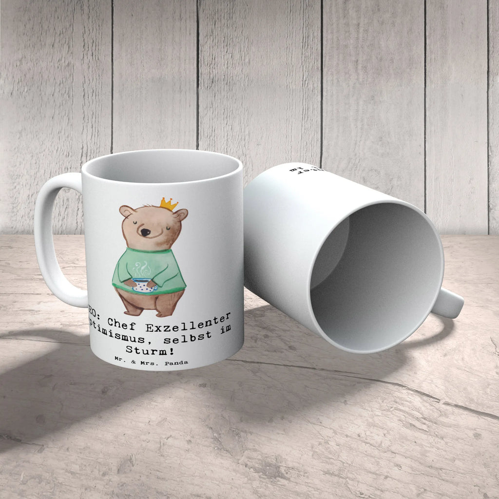 Tasse CEO Optimismus Tasse, Kaffeetasse, Teetasse, Becher, Kaffeebecher, Teebecher, Keramiktasse, Porzellantasse, Büro Tasse, Geschenk Tasse, Tasse Sprüche, Tasse Motive, Kaffeetassen, Tasse bedrucken, Designer Tasse, Cappuccino Tassen, Schöne Teetassen, Beruf, Ausbildung, Jubiläum, Abschied, Rente, Kollege, Kollegin, Geschenk, Schenken, Arbeitskollege, Mitarbeiter, Firma, Danke, Dankeschön