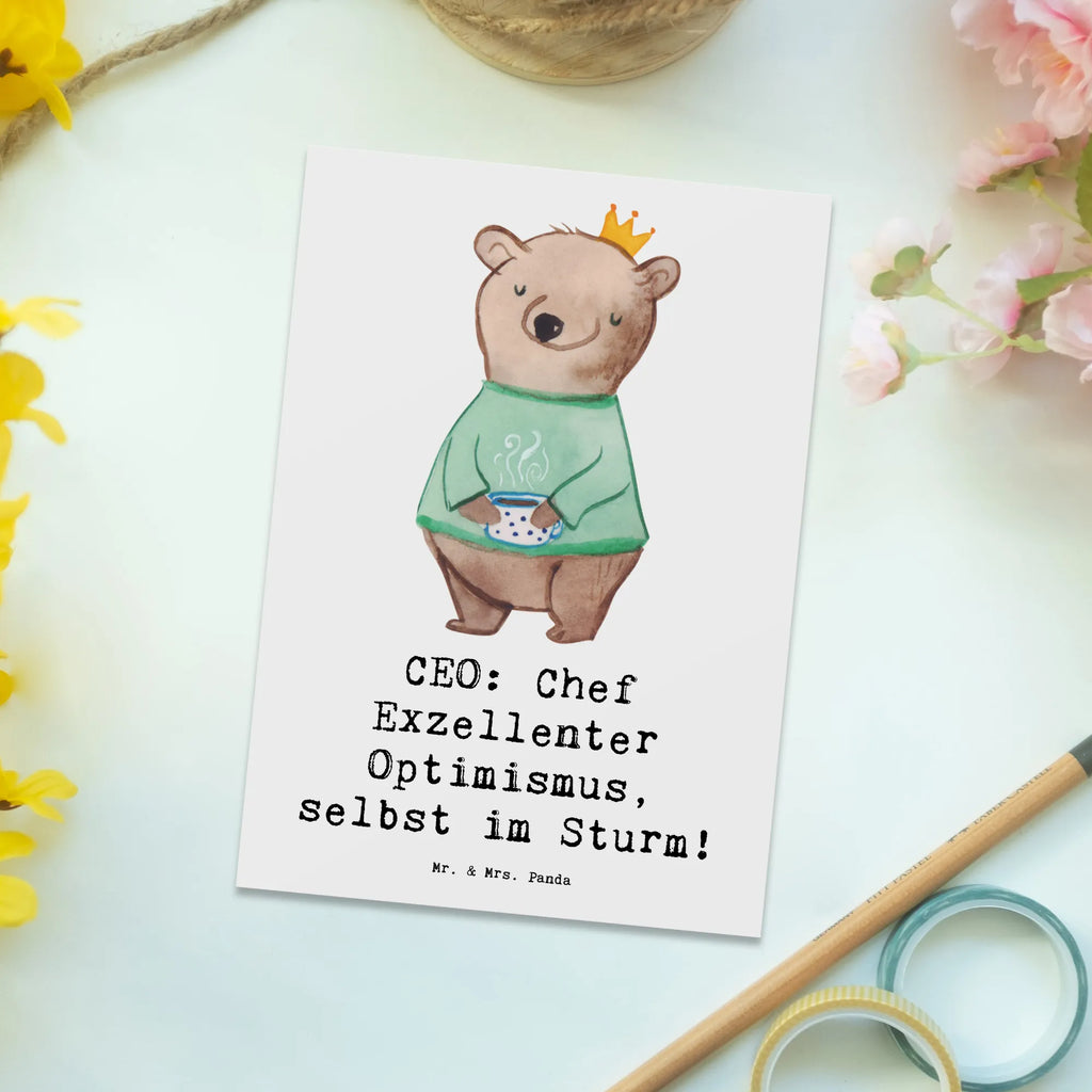Postcard CEO: Chef Exzellenter Optimismus, selbst im Sturm! Postkarte, Karte, Geschenkkarte, Grußkarte, Einladung, Ansichtskarte, Geburtstagskarte, Einladungskarte, Dankeskarte, Ansichtskarten, Einladung Geburtstag, Einladungskarten Geburtstag, Beruf, Ausbildung, Jubiläum, Abschied, Rente, Kollege, Kollegin, Geschenk, Schenken, Arbeitskollege, Mitarbeiter, Firma, Danke, Dankeschön