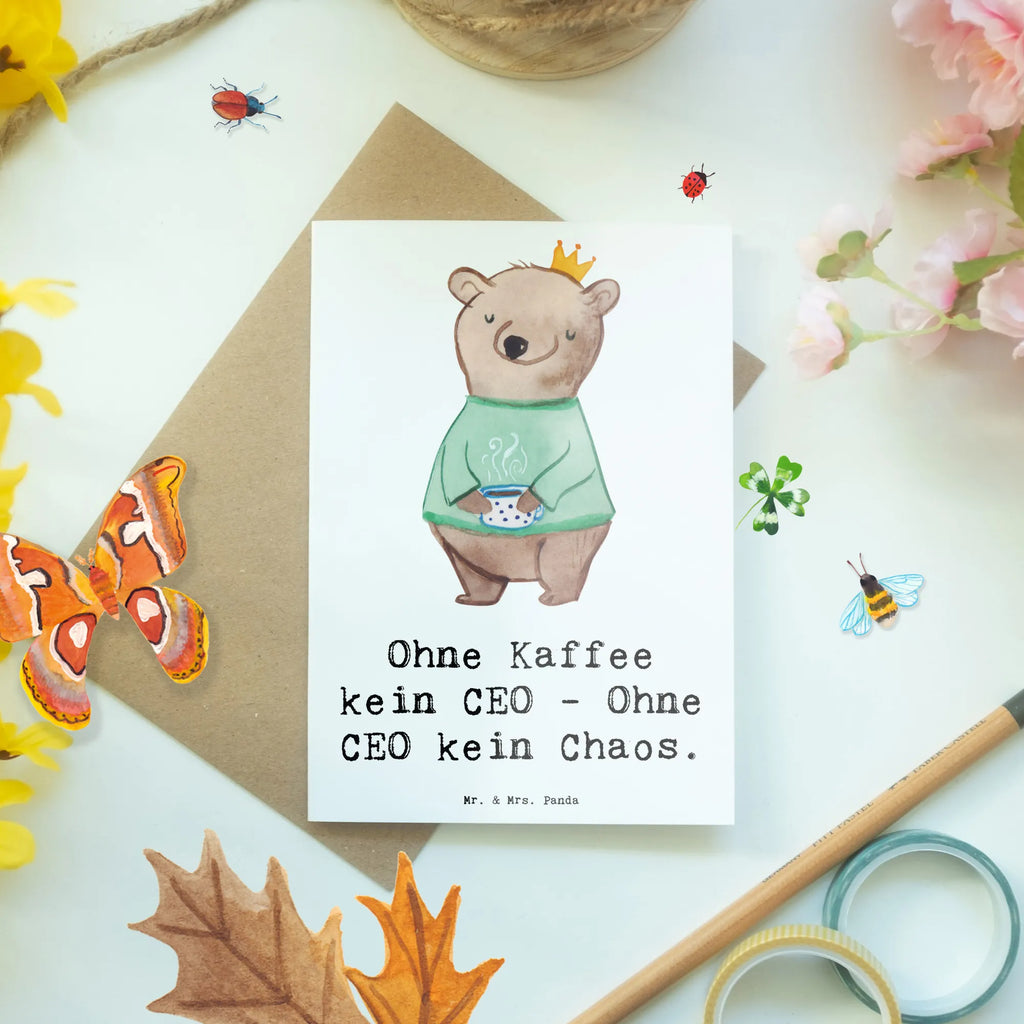 Grußkarte CEO ohne Chaos Grußkarte, Klappkarte, Einladungskarte, Glückwunschkarte, Hochzeitskarte, Geburtstagskarte, Karte, Ansichtskarten, Beruf, Ausbildung, Jubiläum, Abschied, Rente, Kollege, Kollegin, Geschenk, Schenken, Arbeitskollege, Mitarbeiter, Firma, Danke, Dankeschön