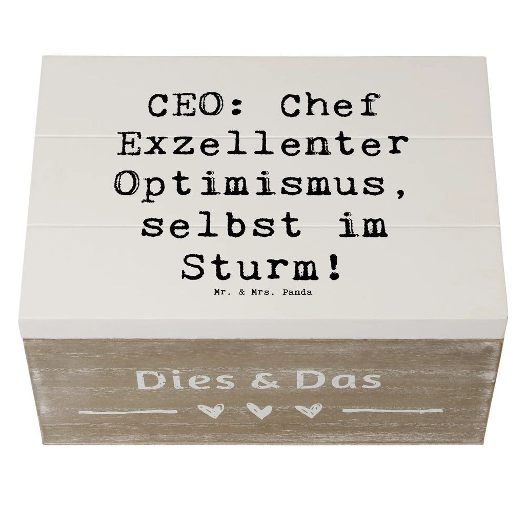 Holzkiste Spruch CEO Optimismus Holzkiste, Kiste, Schatzkiste, Truhe, Schatulle, XXL, Erinnerungsbox, Erinnerungskiste, Dekokiste, Aufbewahrungsbox, Geschenkbox, Geschenkdose, Beruf, Ausbildung, Jubiläum, Abschied, Rente, Kollege, Kollegin, Geschenk, Schenken, Arbeitskollege, Mitarbeiter, Firma, Danke, Dankeschön