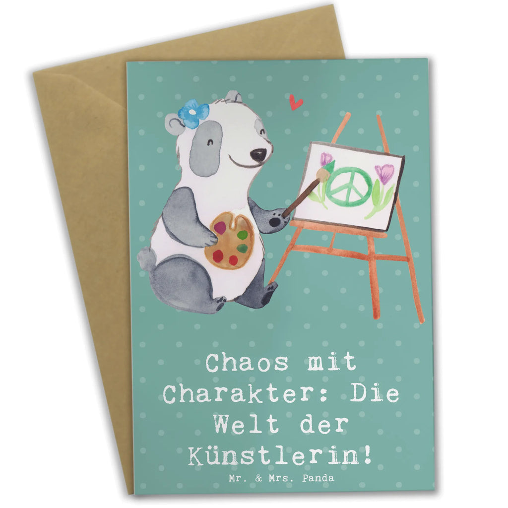 Grußkarte Künstlerin Chaos Grußkarte, Klappkarte, Einladungskarte, Glückwunschkarte, Hochzeitskarte, Geburtstagskarte, Karte, Ansichtskarten, Beruf, Ausbildung, Jubiläum, Abschied, Rente, Kollege, Kollegin, Geschenk, Schenken, Arbeitskollege, Mitarbeiter, Firma, Danke, Dankeschön