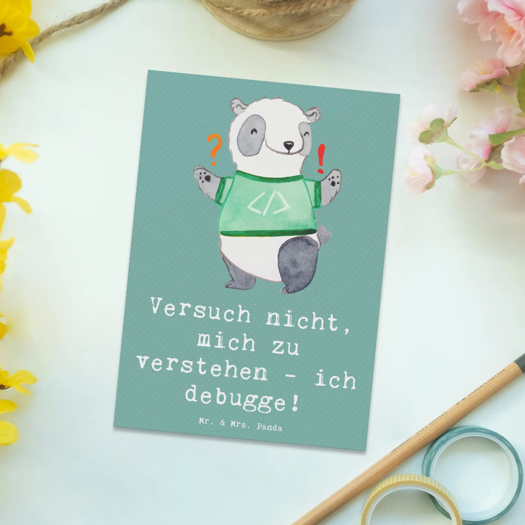 Postkarte Softwareentwickler Debugging Postkarte, Karte, Geschenkkarte, Grußkarte, Einladung, Ansichtskarte, Geburtstagskarte, Einladungskarte, Dankeskarte, Ansichtskarten, Einladung Geburtstag, Einladungskarten Geburtstag, Beruf, Ausbildung, Jubiläum, Abschied, Rente, Kollege, Kollegin, Geschenk, Schenken, Arbeitskollege, Mitarbeiter, Firma, Danke, Dankeschön