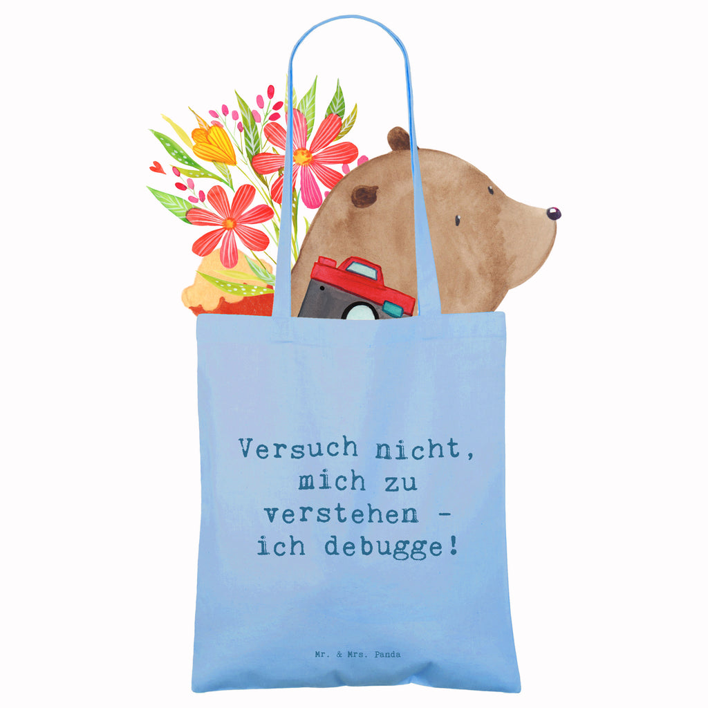 Tragetasche Spruch Softwareentwickler Debugging Beuteltasche, Beutel, Einkaufstasche, Jutebeutel, Stoffbeutel, Tasche, Shopper, Umhängetasche, Strandtasche, Schultertasche, Stofftasche, Tragetasche, Badetasche, Jutetasche, Einkaufstüte, Laptoptasche, Beruf, Ausbildung, Jubiläum, Abschied, Rente, Kollege, Kollegin, Geschenk, Schenken, Arbeitskollege, Mitarbeiter, Firma, Danke, Dankeschön