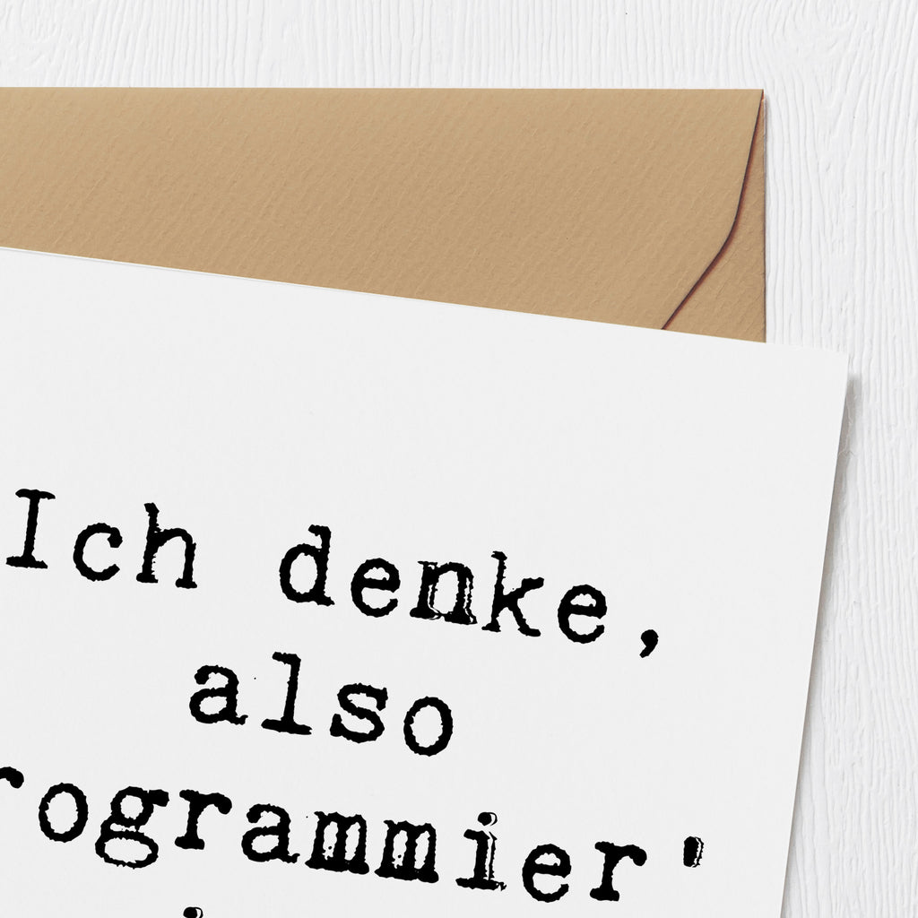 Deluxe Karte Spruch Denker Softwareentwickler Karte, Grußkarte, Klappkarte, Einladungskarte, Glückwunschkarte, Hochzeitskarte, Geburtstagskarte, Hochwertige Grußkarte, Hochwertige Klappkarte, Beruf, Ausbildung, Jubiläum, Abschied, Rente, Kollege, Kollegin, Geschenk, Schenken, Arbeitskollege, Mitarbeiter, Firma, Danke, Dankeschön