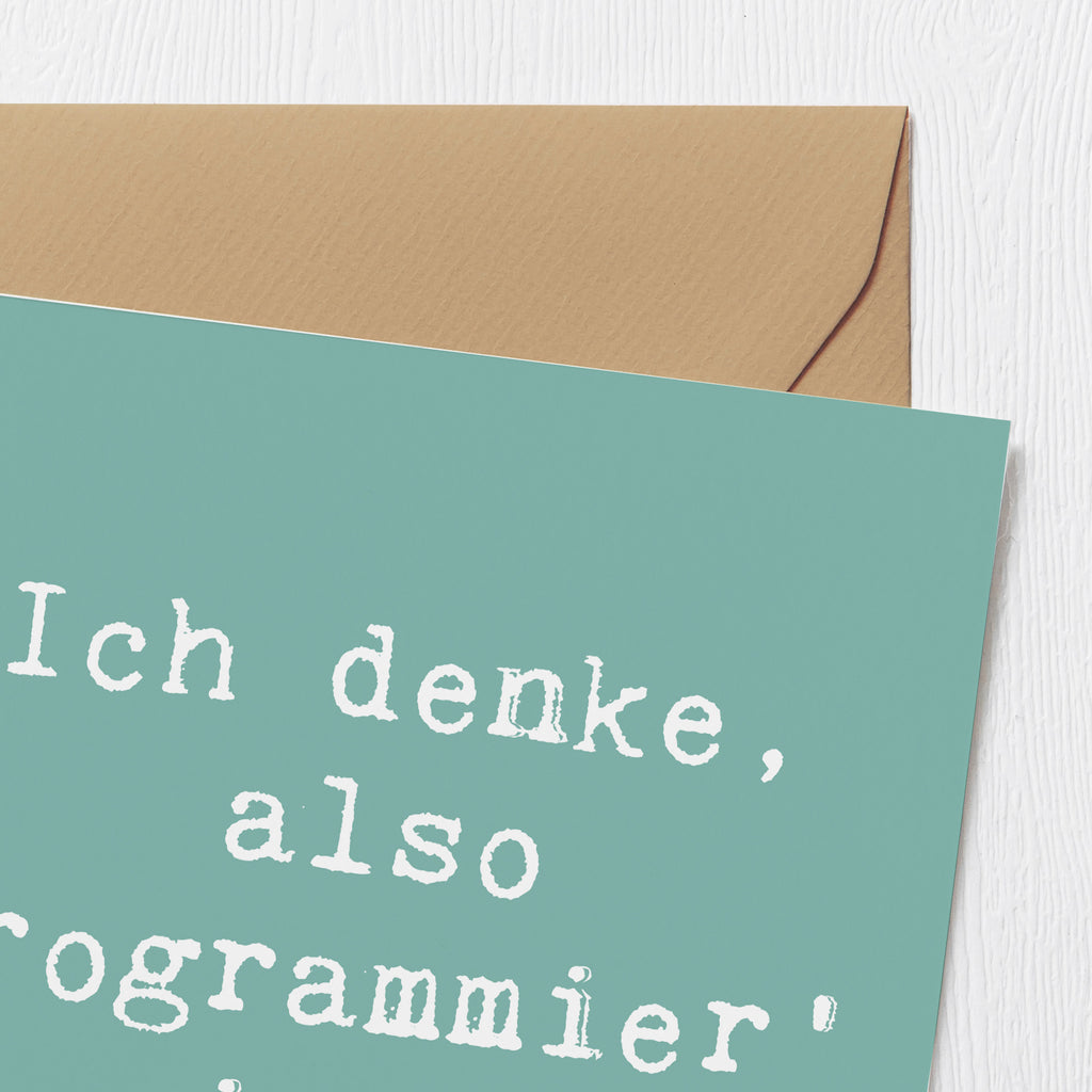 Deluxe Karte Spruch Denker Softwareentwickler Karte, Grußkarte, Klappkarte, Einladungskarte, Glückwunschkarte, Hochzeitskarte, Geburtstagskarte, Hochwertige Grußkarte, Hochwertige Klappkarte, Beruf, Ausbildung, Jubiläum, Abschied, Rente, Kollege, Kollegin, Geschenk, Schenken, Arbeitskollege, Mitarbeiter, Firma, Danke, Dankeschön