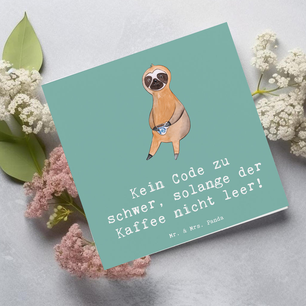 Deluxe Karte Code und Kaffee Karte, Grußkarte, Klappkarte, Einladungskarte, Glückwunschkarte, Hochzeitskarte, Geburtstagskarte, Hochwertige Grußkarte, Hochwertige Klappkarte, Beruf, Ausbildung, Jubiläum, Abschied, Rente, Kollege, Kollegin, Geschenk, Schenken, Arbeitskollege, Mitarbeiter, Firma, Danke, Dankeschön