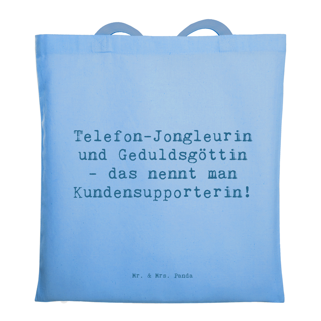 Tragetasche Telefon-Jongleurin und Geduldsgöttin - das nennt man Kundensupporterin! Beuteltasche, Beutel, Einkaufstasche, Jutebeutel, Stoffbeutel, Tasche, Shopper, Umhängetasche, Strandtasche, Schultertasche, Stofftasche, Tragetasche, Badetasche, Jutetasche, Einkaufstüte, Laptoptasche, Beruf, Ausbildung, Jubiläum, Abschied, Rente, Kollege, Kollegin, Geschenk, Schenken, Arbeitskollege, Mitarbeiter, Firma, Danke, Dankeschön