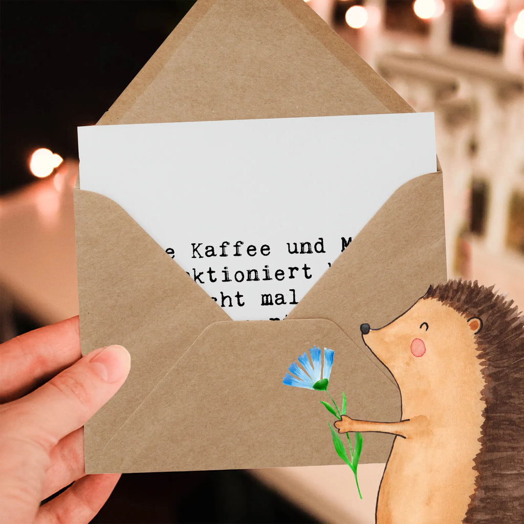 Deluxe Card Saying Ohne Kaffee und Magie funktioniert hier nicht mal das Kundensupport-Telefon! Karte, Grußkarte, Klappkarte, Einladungskarte, Glückwunschkarte, Hochzeitskarte, Geburtstagskarte, Hochwertige Grußkarte, Hochwertige Klappkarte, Beruf, Ausbildung, Jubiläum, Abschied, Rente, Kollege, Kollegin, Geschenk, Schenken, Arbeitskollege, Mitarbeiter, Firma, Danke, Dankeschön