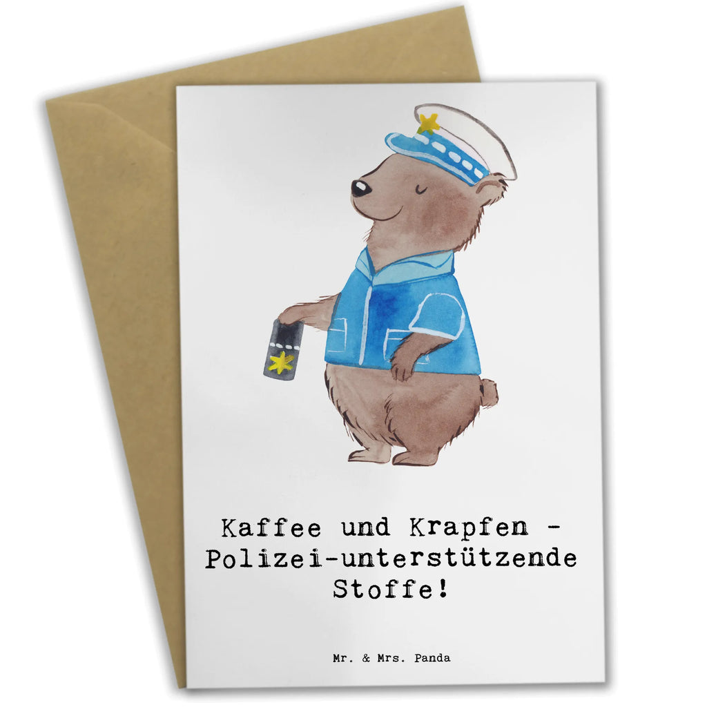 Grußkarte Polizist Kaffee Krapfen Grußkarte, Klappkarte, Einladungskarte, Glückwunschkarte, Hochzeitskarte, Geburtstagskarte, Karte, Ansichtskarten, Beruf, Ausbildung, Jubiläum, Abschied, Rente, Kollege, Kollegin, Geschenk, Schenken, Arbeitskollege, Mitarbeiter, Firma, Danke, Dankeschön