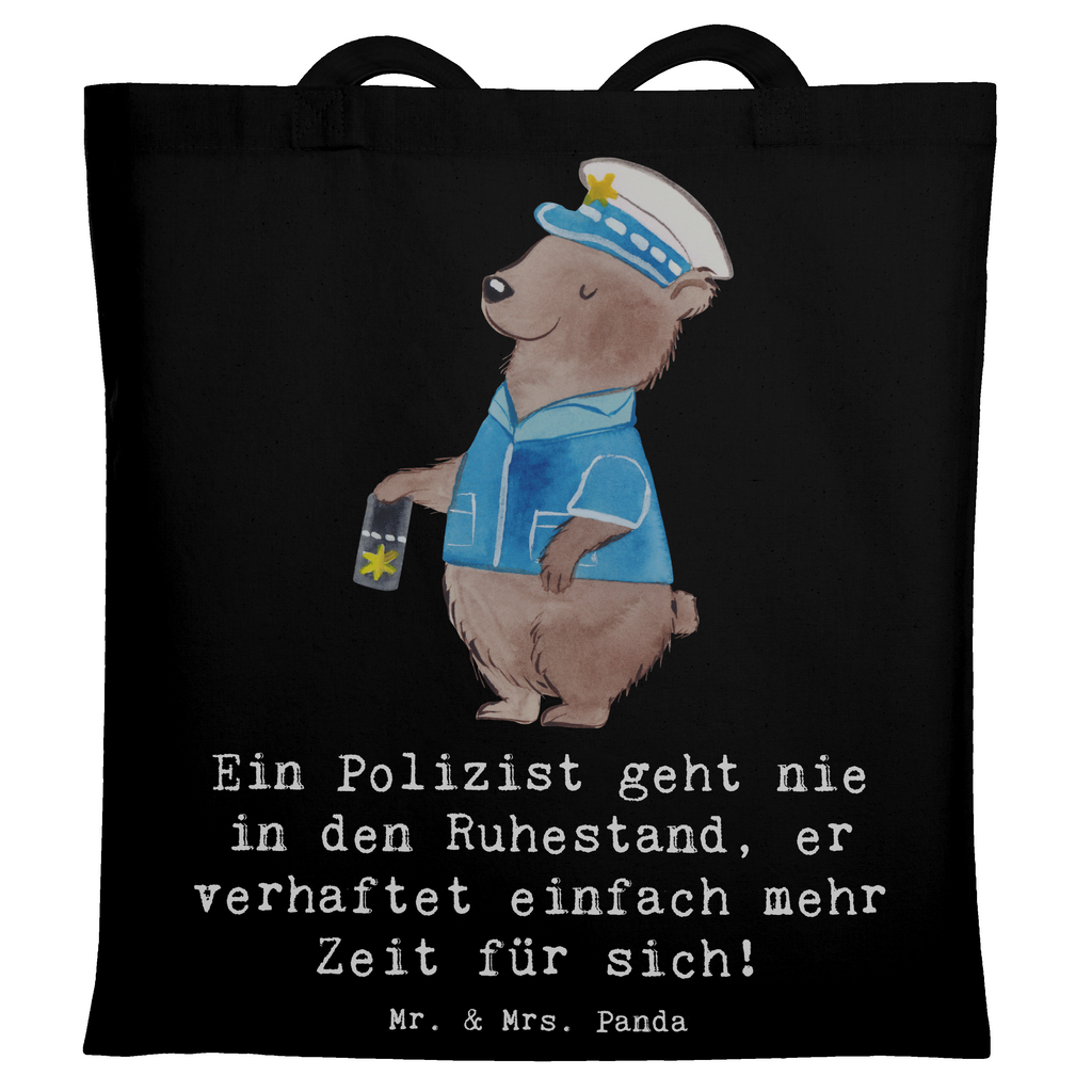 Tragetasche Polizist Ruhestand Beuteltasche, Beutel, Einkaufstasche, Jutebeutel, Stoffbeutel, Tasche, Shopper, Umhängetasche, Strandtasche, Schultertasche, Stofftasche, Tragetasche, Badetasche, Jutetasche, Einkaufstüte, Laptoptasche, Beruf, Ausbildung, Jubiläum, Abschied, Rente, Kollege, Kollegin, Geschenk, Schenken, Arbeitskollege, Mitarbeiter, Firma, Danke, Dankeschön