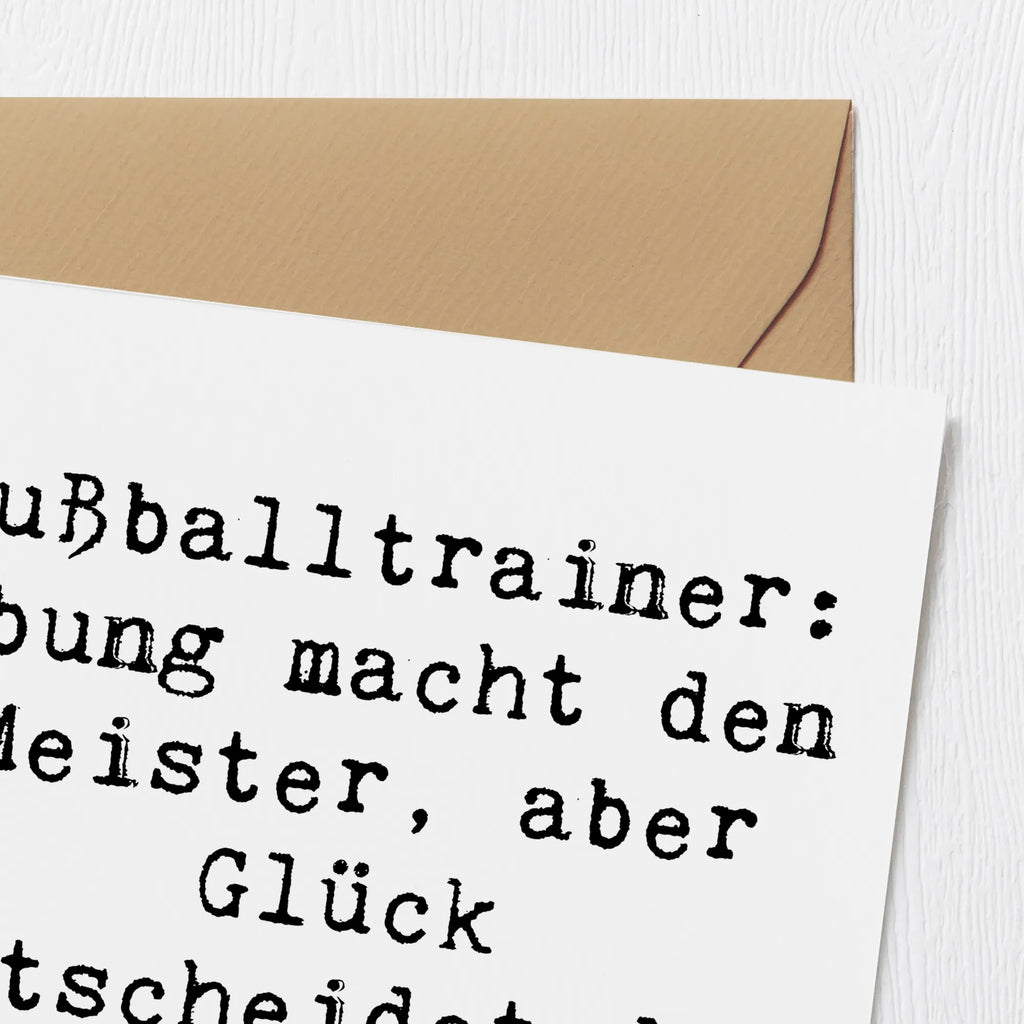 Deluxe Karte Spruch Fußballtrainer Erfolgskick Karte, Grußkarte, Klappkarte, Einladungskarte, Glückwunschkarte, Hochzeitskarte, Geburtstagskarte, Hochwertige Grußkarte, Hochwertige Klappkarte, Beruf, Ausbildung, Jubiläum, Abschied, Rente, Kollege, Kollegin, Geschenk, Schenken, Arbeitskollege, Mitarbeiter, Firma, Danke, Dankeschön