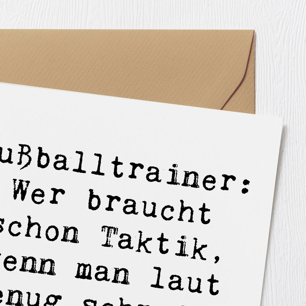 Deluxe Karte Spruch Fußballtrainer Motivation Karte, Grußkarte, Klappkarte, Einladungskarte, Glückwunschkarte, Hochzeitskarte, Geburtstagskarte, Hochwertige Grußkarte, Hochwertige Klappkarte, Beruf, Ausbildung, Jubiläum, Abschied, Rente, Kollege, Kollegin, Geschenk, Schenken, Arbeitskollege, Mitarbeiter, Firma, Danke, Dankeschön