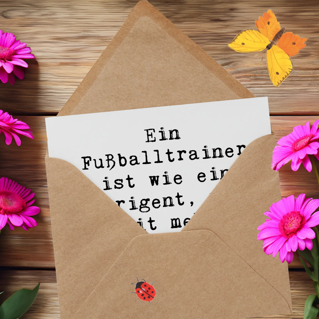 Deluxe Karte Spruch Fußballtrainer Dirigent Karte, Grußkarte, Klappkarte, Einladungskarte, Glückwunschkarte, Hochzeitskarte, Geburtstagskarte, Hochwertige Grußkarte, Hochwertige Klappkarte, Beruf, Ausbildung, Jubiläum, Abschied, Rente, Kollege, Kollegin, Geschenk, Schenken, Arbeitskollege, Mitarbeiter, Firma, Danke, Dankeschön