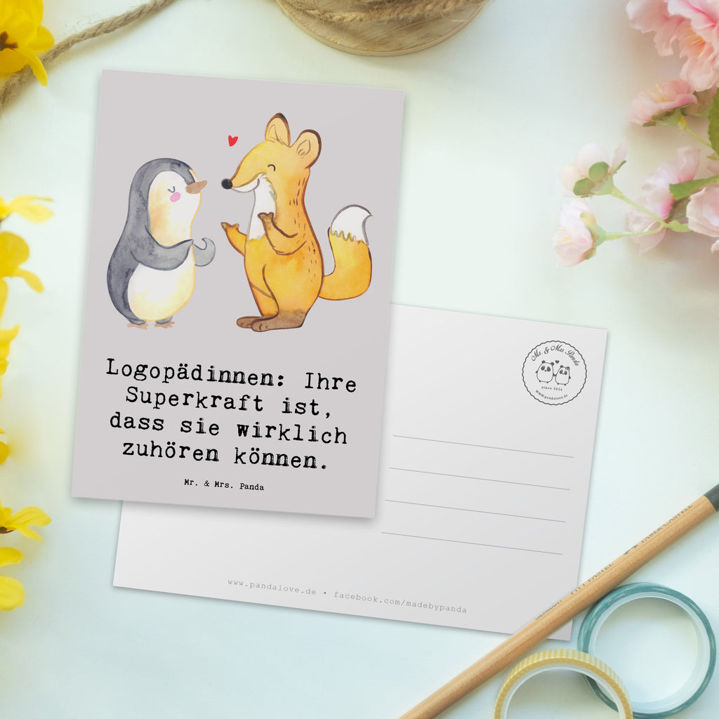 Postkarte Logopädin Superkraft Postkarte, Karte, Geschenkkarte, Grußkarte, Einladung, Ansichtskarte, Geburtstagskarte, Einladungskarte, Dankeskarte, Ansichtskarten, Einladung Geburtstag, Einladungskarten Geburtstag, Beruf, Ausbildung, Jubiläum, Abschied, Rente, Kollege, Kollegin, Geschenk, Schenken, Arbeitskollege, Mitarbeiter, Firma, Danke, Dankeschön