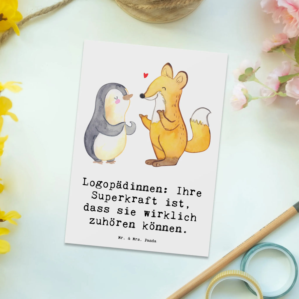 Postkarte Logopädin Superkraft Postkarte, Karte, Geschenkkarte, Grußkarte, Einladung, Ansichtskarte, Geburtstagskarte, Einladungskarte, Dankeskarte, Ansichtskarten, Einladung Geburtstag, Einladungskarten Geburtstag, Beruf, Ausbildung, Jubiläum, Abschied, Rente, Kollege, Kollegin, Geschenk, Schenken, Arbeitskollege, Mitarbeiter, Firma, Danke, Dankeschön