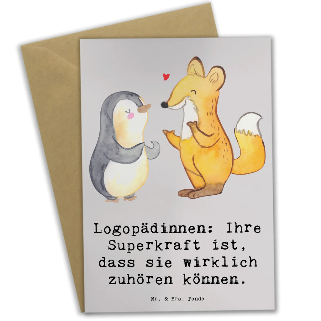 Grußkarte Logopädin Superkraft Grußkarte, Klappkarte, Einladungskarte, Glückwunschkarte, Hochzeitskarte, Geburtstagskarte, Karte, Ansichtskarten, Beruf, Ausbildung, Jubiläum, Abschied, Rente, Kollege, Kollegin, Geschenk, Schenken, Arbeitskollege, Mitarbeiter, Firma, Danke, Dankeschön