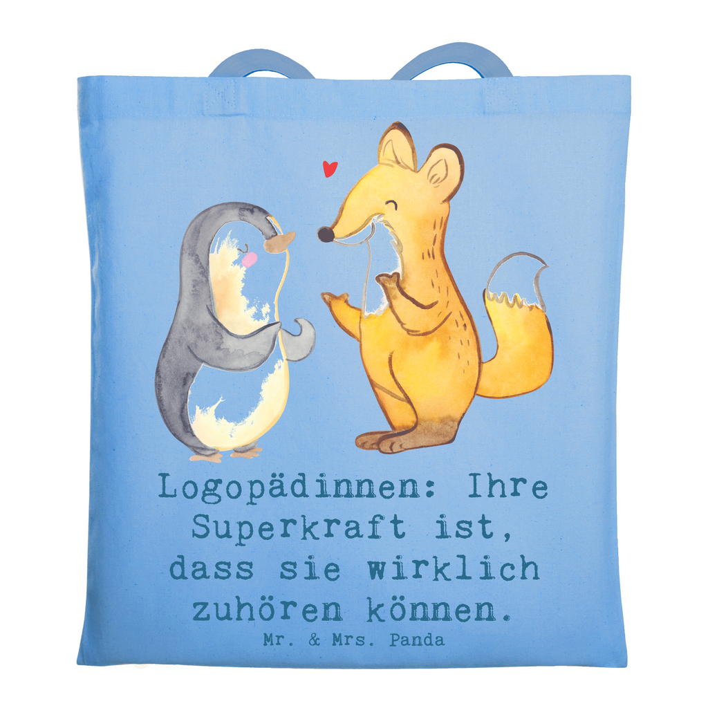 Tragetasche Logopädin Superkraft Beuteltasche, Beutel, Einkaufstasche, Jutebeutel, Stoffbeutel, Tasche, Shopper, Umhängetasche, Strandtasche, Schultertasche, Stofftasche, Tragetasche, Badetasche, Jutetasche, Einkaufstüte, Laptoptasche, Beruf, Ausbildung, Jubiläum, Abschied, Rente, Kollege, Kollegin, Geschenk, Schenken, Arbeitskollege, Mitarbeiter, Firma, Danke, Dankeschön