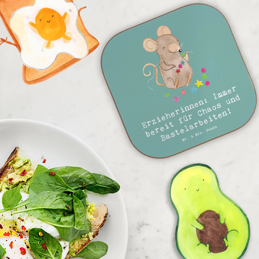 Square coaster Erzieherinnen: Immer bereit für Chaos und Bastelarbeiten! Untersetzer, Bierdeckel, Glasuntersetzer, Untersetzer Gläser, Getränkeuntersetzer, Untersetzer aus Holz, Untersetzer für Gläser, Korkuntersetzer, Untersetzer Holz, Holzuntersetzer, Tassen Untersetzer, Untersetzer Design, Beruf, Ausbildung, Jubiläum, Abschied, Rente, Kollege, Kollegin, Geschenk, Schenken, Arbeitskollege, Mitarbeiter, Firma, Danke, Dankeschön