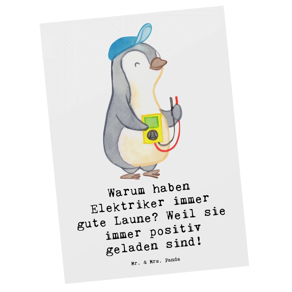 Postkarte Positiver Elektriker Postkarte, Karte, Geschenkkarte, Grußkarte, Einladung, Ansichtskarte, Geburtstagskarte, Einladungskarte, Dankeskarte, Ansichtskarten, Einladung Geburtstag, Einladungskarten Geburtstag, Beruf, Ausbildung, Jubiläum, Abschied, Rente, Kollege, Kollegin, Geschenk, Schenken, Arbeitskollege, Mitarbeiter, Firma, Danke, Dankeschön