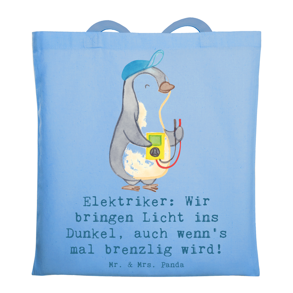 Tragetasche Elektriker Lichtbringer Beuteltasche, Beutel, Einkaufstasche, Jutebeutel, Stoffbeutel, Tasche, Shopper, Umhängetasche, Strandtasche, Schultertasche, Stofftasche, Tragetasche, Badetasche, Jutetasche, Einkaufstüte, Laptoptasche, Beruf, Ausbildung, Jubiläum, Abschied, Rente, Kollege, Kollegin, Geschenk, Schenken, Arbeitskollege, Mitarbeiter, Firma, Danke, Dankeschön