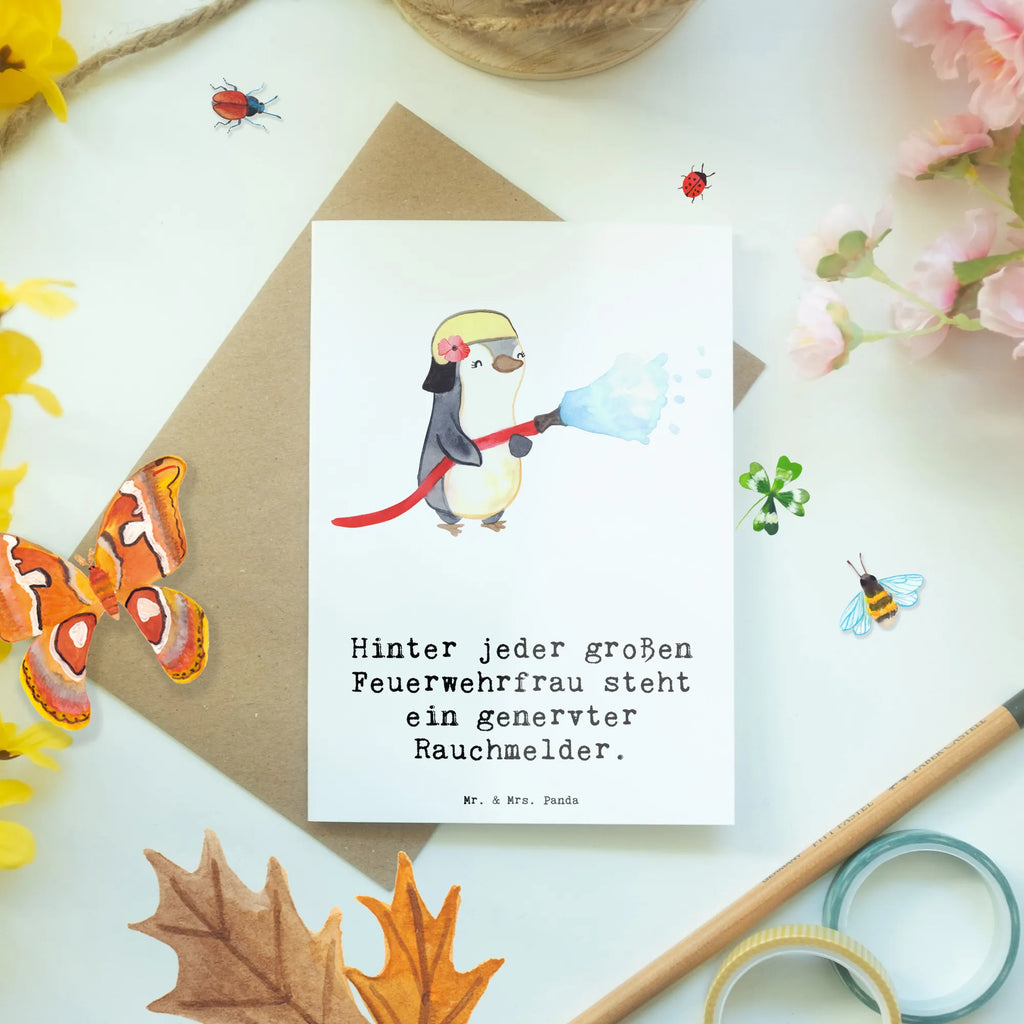 Grußkarte Feuerwehrfrau Humor Grußkarte, Klappkarte, Einladungskarte, Glückwunschkarte, Hochzeitskarte, Geburtstagskarte, Karte, Ansichtskarten, Beruf, Ausbildung, Jubiläum, Abschied, Rente, Kollege, Kollegin, Geschenk, Schenken, Arbeitskollege, Mitarbeiter, Firma, Danke, Dankeschön