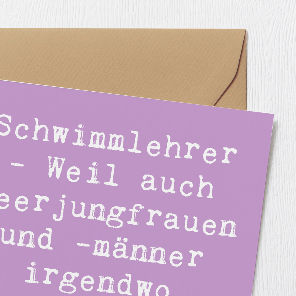 Deluxe Karte Spruch Schwimmlehrer Anfang Karte, Grußkarte, Klappkarte, Einladungskarte, Glückwunschkarte, Hochzeitskarte, Geburtstagskarte, Hochwertige Grußkarte, Hochwertige Klappkarte, Beruf, Ausbildung, Jubiläum, Abschied, Rente, Kollege, Kollegin, Geschenk, Schenken, Arbeitskollege, Mitarbeiter, Firma, Danke, Dankeschön