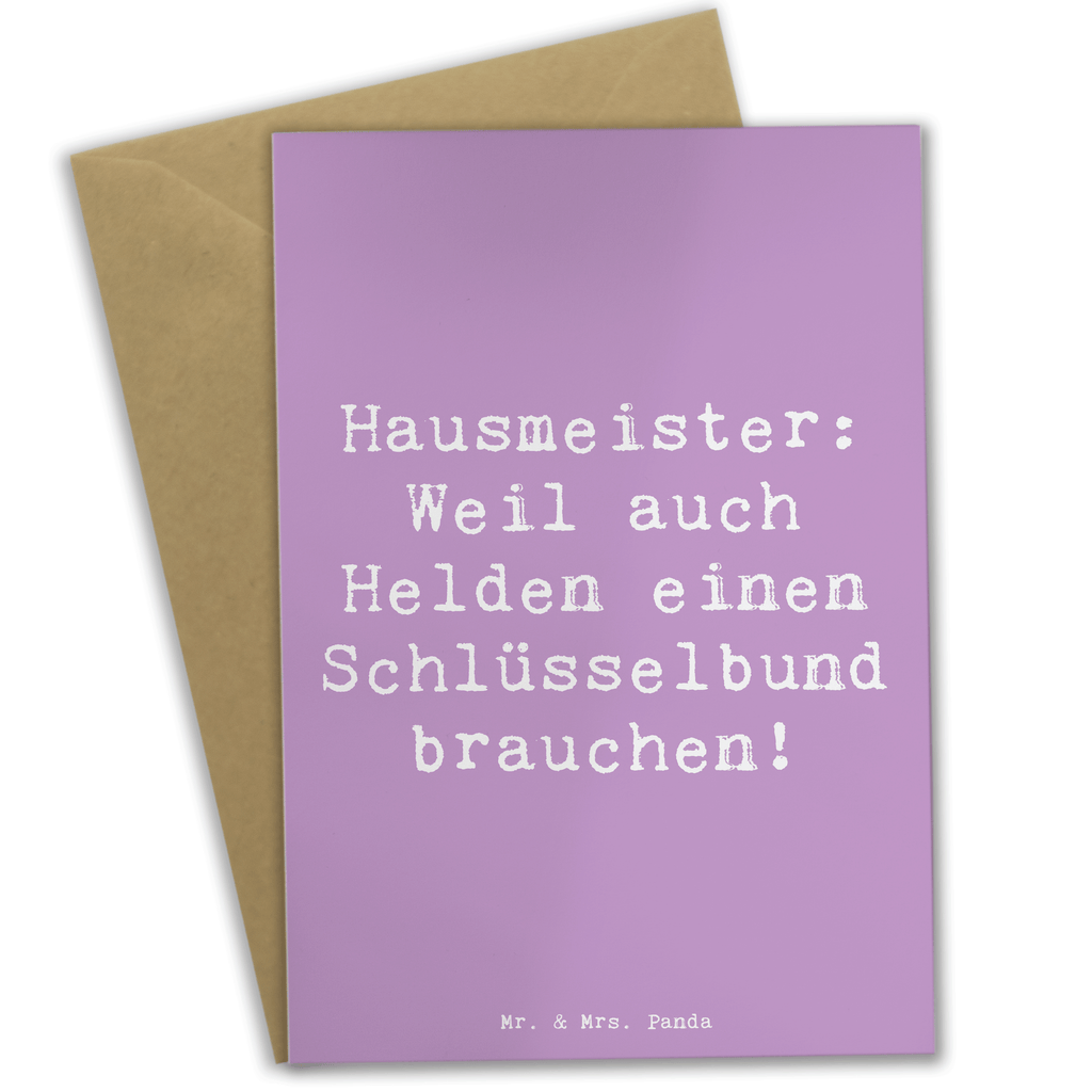 Grußkarte Spruch Hausmeister: Weil auch Helden einen Schlüsselbund brauchen! Grußkarte, Klappkarte, Einladungskarte, Glückwunschkarte, Hochzeitskarte, Geburtstagskarte, Karte, Ansichtskarten, Beruf, Ausbildung, Jubiläum, Abschied, Rente, Kollege, Kollegin, Geschenk, Schenken, Arbeitskollege, Mitarbeiter, Firma, Danke, Dankeschön