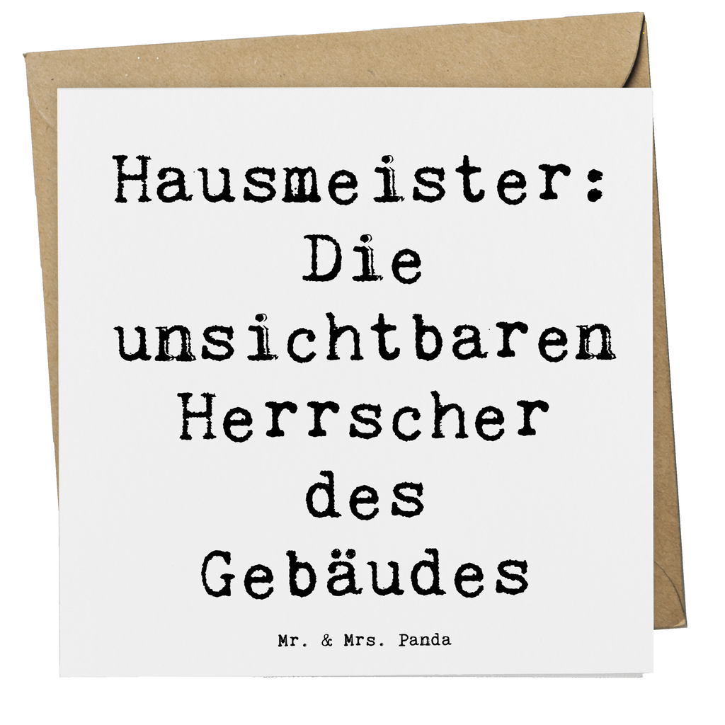 Deluxe Karte Spruch Hausmeister: Die unsichtbaren Herrscher des Gebäudes Karte, Grußkarte, Klappkarte, Einladungskarte, Glückwunschkarte, Hochzeitskarte, Geburtstagskarte, Hochwertige Grußkarte, Hochwertige Klappkarte, Beruf, Ausbildung, Jubiläum, Abschied, Rente, Kollege, Kollegin, Geschenk, Schenken, Arbeitskollege, Mitarbeiter, Firma, Danke, Dankeschön