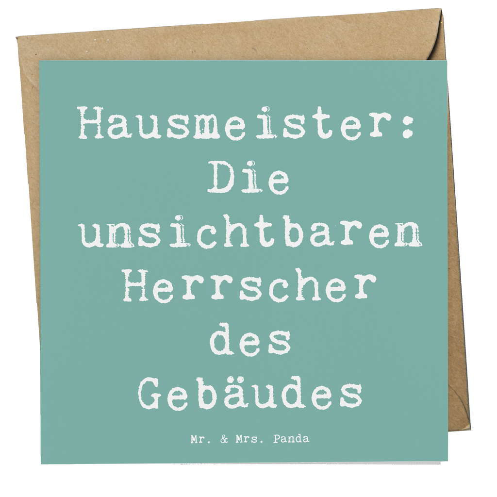 Deluxe Karte Spruch Hausmeister: Die unsichtbaren Herrscher des Gebäudes Karte, Grußkarte, Klappkarte, Einladungskarte, Glückwunschkarte, Hochzeitskarte, Geburtstagskarte, Hochwertige Grußkarte, Hochwertige Klappkarte, Beruf, Ausbildung, Jubiläum, Abschied, Rente, Kollege, Kollegin, Geschenk, Schenken, Arbeitskollege, Mitarbeiter, Firma, Danke, Dankeschön