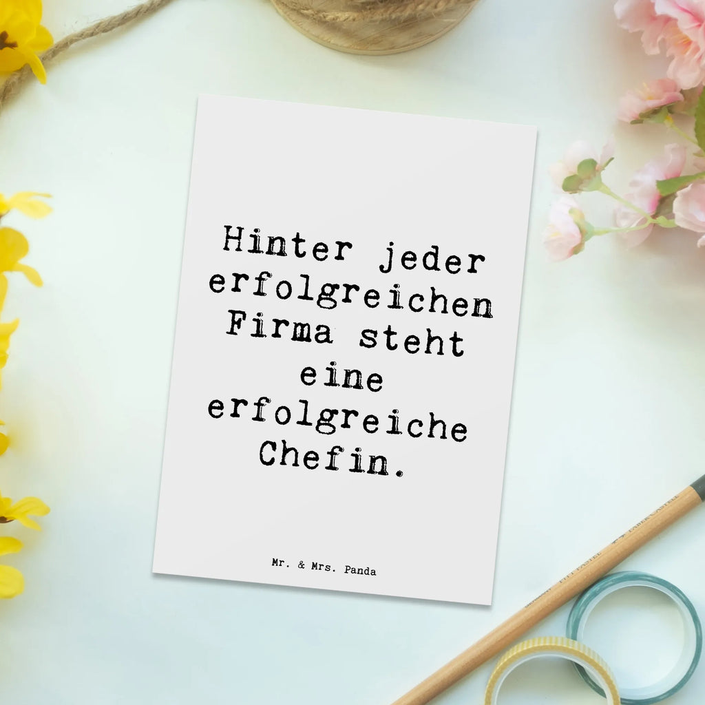 Postkarte Spruch Hinter jeder erfolgreichen Firma steht eine erfolgreiche Chefin. Postkarte, Karte, Geschenkkarte, Grußkarte, Einladung, Ansichtskarte, Geburtstagskarte, Einladungskarte, Dankeskarte, Ansichtskarten, Einladung Geburtstag, Einladungskarten Geburtstag, Beruf, Ausbildung, Jubiläum, Abschied, Rente, Kollege, Kollegin, Geschenk, Schenken, Arbeitskollege, Mitarbeiter, Firma, Danke, Dankeschön