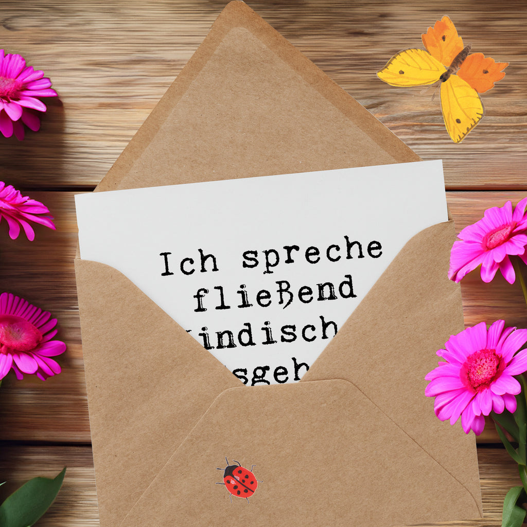 Deluxe Karte Spruch Erzieher Kindisch Karte, Grußkarte, Klappkarte, Einladungskarte, Glückwunschkarte, Hochzeitskarte, Geburtstagskarte, Hochwertige Grußkarte, Hochwertige Klappkarte, Beruf, Ausbildung, Jubiläum, Abschied, Rente, Kollege, Kollegin, Geschenk, Schenken, Arbeitskollege, Mitarbeiter, Firma, Danke, Dankeschön