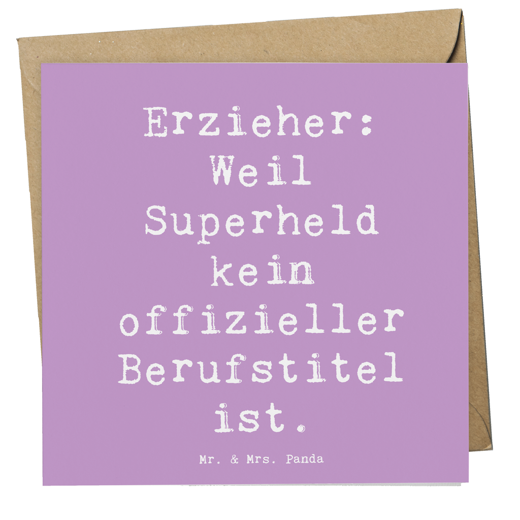 Deluxe Karte Spruch Erzieher Superheld Karte, Grußkarte, Klappkarte, Einladungskarte, Glückwunschkarte, Hochzeitskarte, Geburtstagskarte, Hochwertige Grußkarte, Hochwertige Klappkarte, Beruf, Ausbildung, Jubiläum, Abschied, Rente, Kollege, Kollegin, Geschenk, Schenken, Arbeitskollege, Mitarbeiter, Firma, Danke, Dankeschön