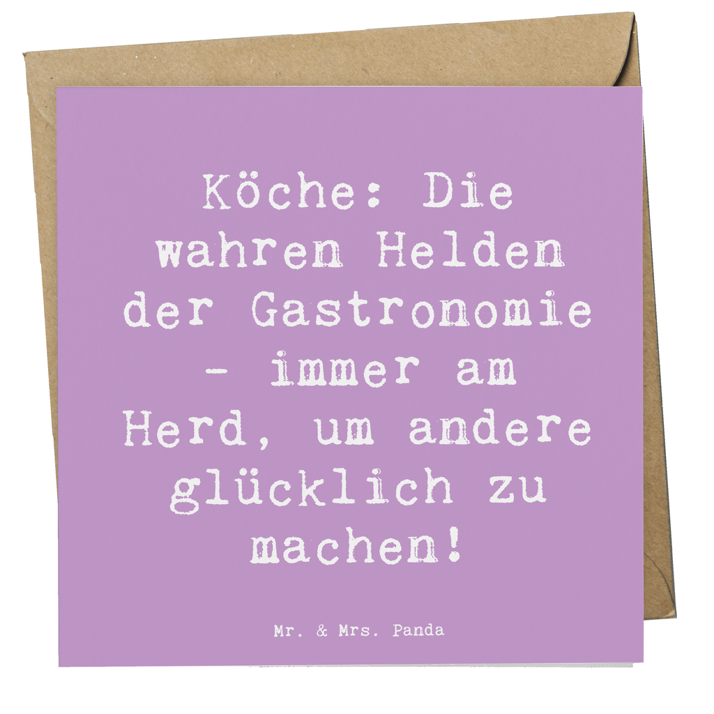 Deluxe Karte Spruch Köche: Die wahren Helden der Gastronomie - immer am Herd, um andere glücklich zu machen! Karte, Grußkarte, Klappkarte, Einladungskarte, Glückwunschkarte, Hochzeitskarte, Geburtstagskarte, Hochwertige Grußkarte, Hochwertige Klappkarte, Beruf, Ausbildung, Jubiläum, Abschied, Rente, Kollege, Kollegin, Geschenk, Schenken, Arbeitskollege, Mitarbeiter, Firma, Danke, Dankeschön