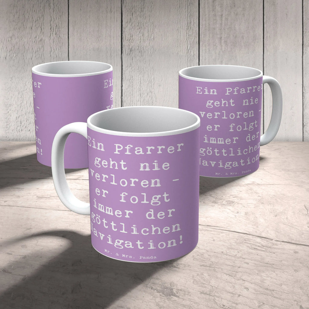 Tasse Spruch Ein Pfarrer geht nie verloren - er folgt immer der göttlichen Navigation! Tasse, Kaffeetasse, Teetasse, Becher, Kaffeebecher, Teebecher, Keramiktasse, Porzellantasse, Büro Tasse, Geschenk Tasse, Tasse Sprüche, Tasse Motive, Kaffeetassen, Tasse bedrucken, Designer Tasse, Cappuccino Tassen, Schöne Teetassen, Beruf, Ausbildung, Jubiläum, Abschied, Rente, Kollege, Kollegin, Geschenk, Schenken, Arbeitskollege, Mitarbeiter, Firma, Danke, Dankeschön
