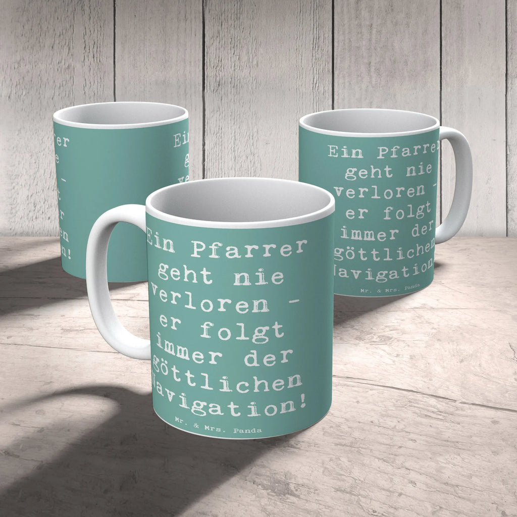 Tasse Spruch Ein Pfarrer geht nie verloren - er folgt immer der göttlichen Navigation! Tasse, Kaffeetasse, Teetasse, Becher, Kaffeebecher, Teebecher, Keramiktasse, Porzellantasse, Büro Tasse, Geschenk Tasse, Tasse Sprüche, Tasse Motive, Kaffeetassen, Tasse bedrucken, Designer Tasse, Cappuccino Tassen, Schöne Teetassen, Beruf, Ausbildung, Jubiläum, Abschied, Rente, Kollege, Kollegin, Geschenk, Schenken, Arbeitskollege, Mitarbeiter, Firma, Danke, Dankeschön
