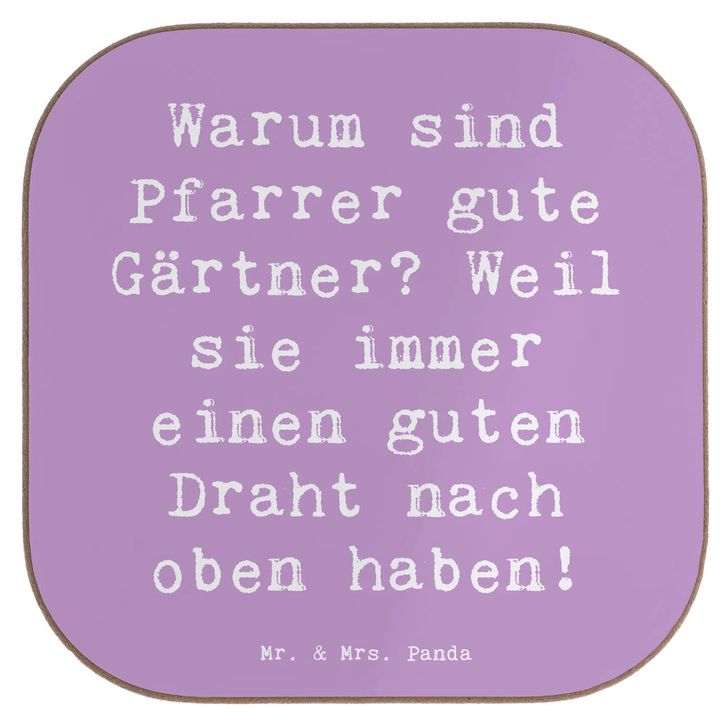 Square coaster Saying Warum sind Pfarrer gute Gärtner? Weil sie immer einen guten Draht nach oben haben! Untersetzer, Bierdeckel, Glasuntersetzer, Untersetzer Gläser, Getränkeuntersetzer, Untersetzer aus Holz, Untersetzer für Gläser, Korkuntersetzer, Untersetzer Holz, Holzuntersetzer, Tassen Untersetzer, Untersetzer Design, Beruf, Ausbildung, Jubiläum, Abschied, Rente, Kollege, Kollegin, Geschenk, Schenken, Arbeitskollege, Mitarbeiter, Firma, Danke, Dankeschön