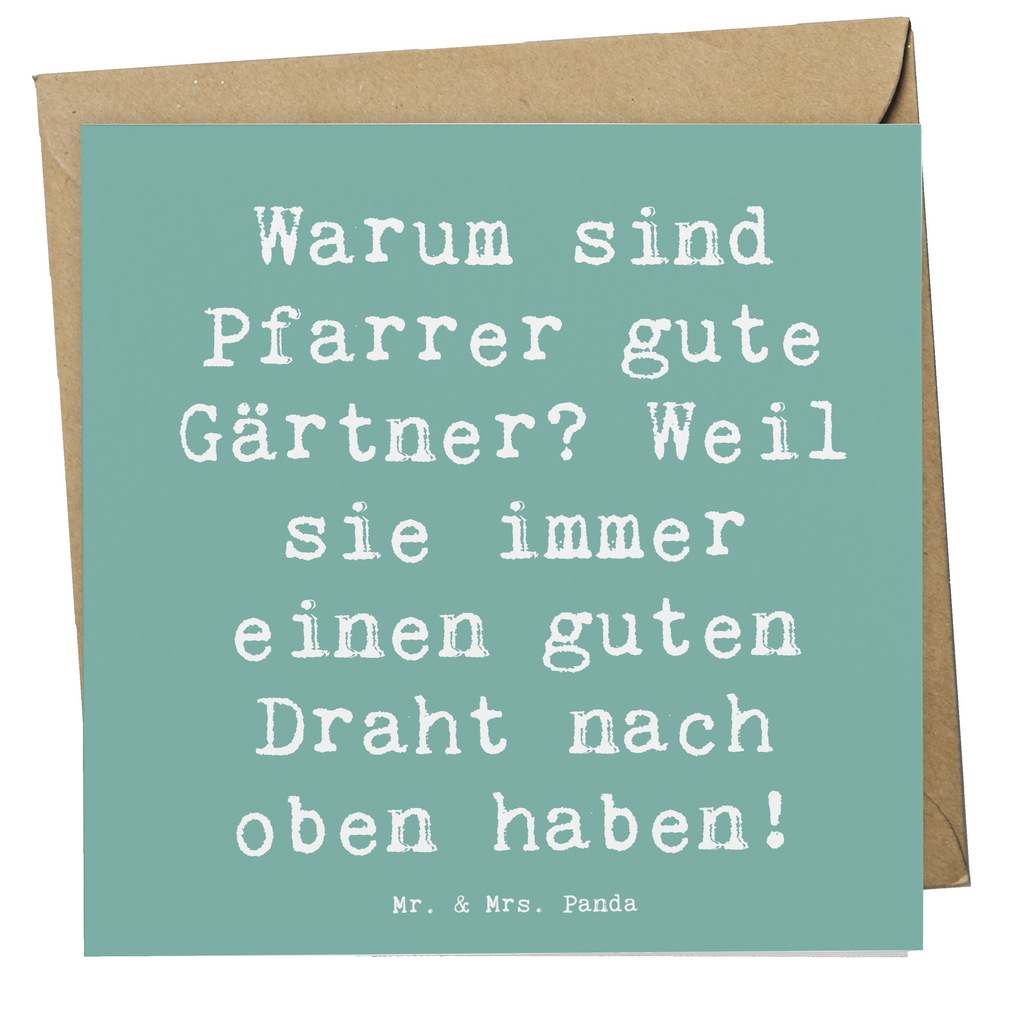 Deluxe Karte Spruch Pfarrer Gärtner Karte, Grußkarte, Klappkarte, Einladungskarte, Glückwunschkarte, Hochzeitskarte, Geburtstagskarte, Hochwertige Grußkarte, Hochwertige Klappkarte, Beruf, Ausbildung, Jubiläum, Abschied, Rente, Kollege, Kollegin, Geschenk, Schenken, Arbeitskollege, Mitarbeiter, Firma, Danke, Dankeschön