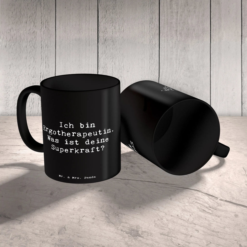 Mug Saying Ich bin Ergotherapeutin. Was ist deine Superkraft? Tasse, Kaffeetasse, Teetasse, Keramiktasse, Porzellantasse, Bürotasse, Geschenktasse, Tasse mit Zitaten, Tasse mit Motiven, Beruf, Ausbildung, Jubiläum, Abschied, Rente, Kollege, Kollegin, Geschenk, Schenken, Arbeitskollege, Mitarbeiter, Firma, Danke, Dankeschön