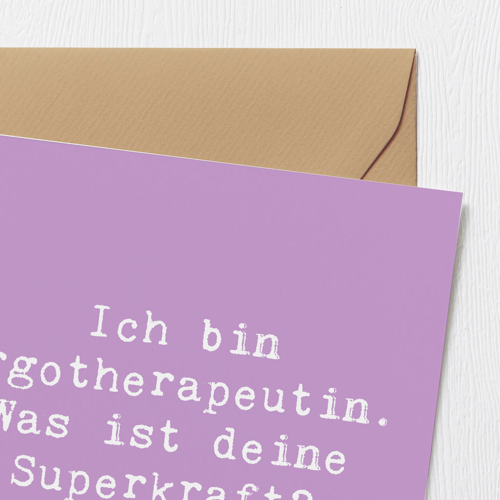 Deluxe Karte Spruch Super Ergotherapeutin Karte, Grußkarte, Klappkarte, Einladungskarte, Glückwunschkarte, Hochzeitskarte, Geburtstagskarte, Hochwertige Grußkarte, Hochwertige Klappkarte, Beruf, Ausbildung, Jubiläum, Abschied, Rente, Kollege, Kollegin, Geschenk, Schenken, Arbeitskollege, Mitarbeiter, Firma, Danke, Dankeschön