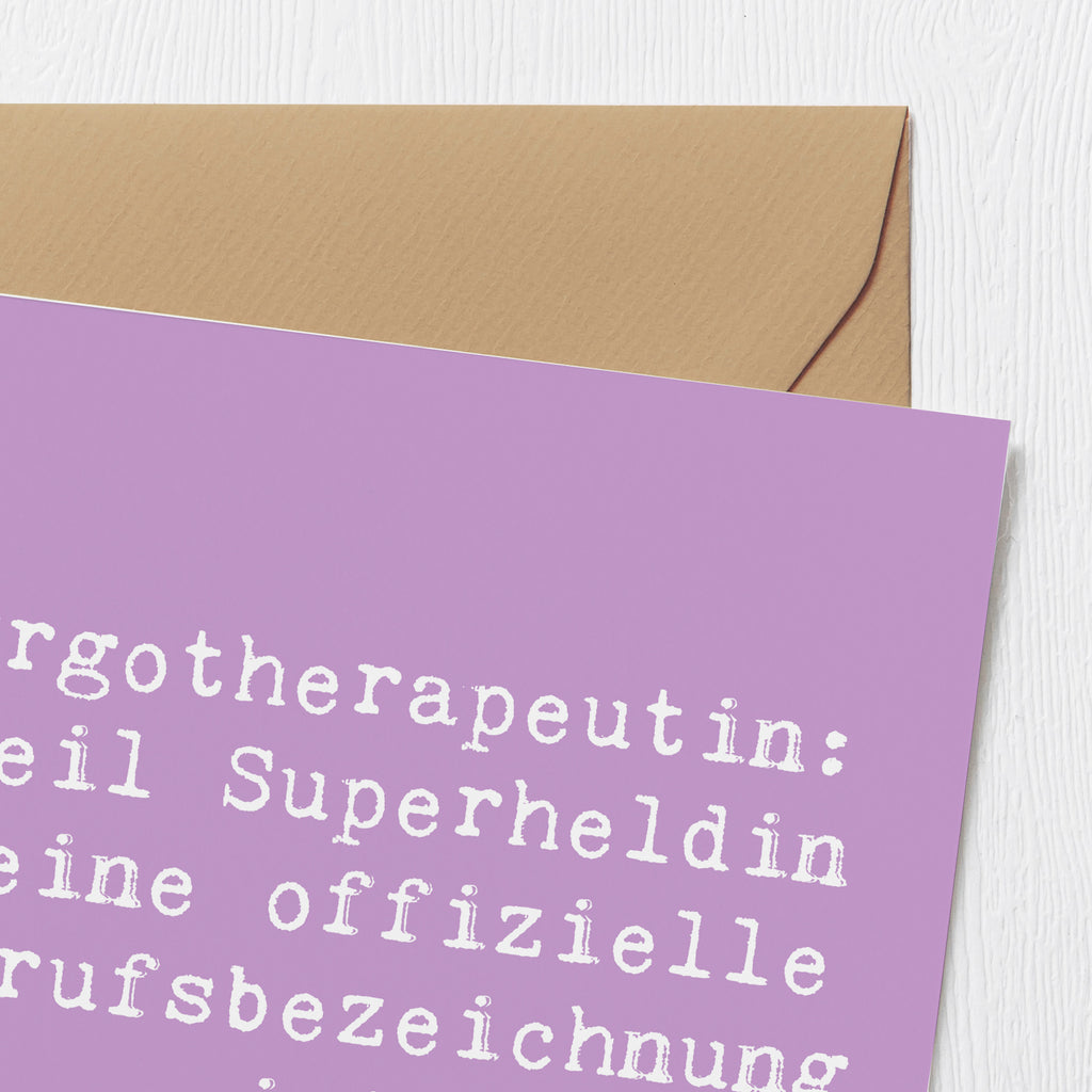 Deluxe Karte Spruch Ergotherapeutin Superheldin Karte, Grußkarte, Klappkarte, Einladungskarte, Glückwunschkarte, Hochzeitskarte, Geburtstagskarte, Hochwertige Grußkarte, Hochwertige Klappkarte, Beruf, Ausbildung, Jubiläum, Abschied, Rente, Kollege, Kollegin, Geschenk, Schenken, Arbeitskollege, Mitarbeiter, Firma, Danke, Dankeschön